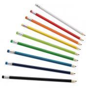  Creion din lemn colorat cu radiera 7 x 190 mm.